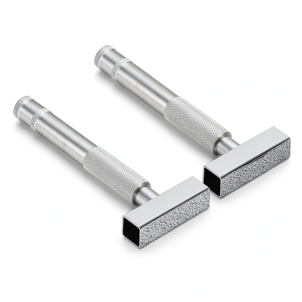 DMD grinding wheel dresser showing diamond surface and aluminum handle