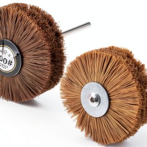 uxcell Nylon Wheel Brush 80mm Medium Fine Grit Abrasive Tool-0