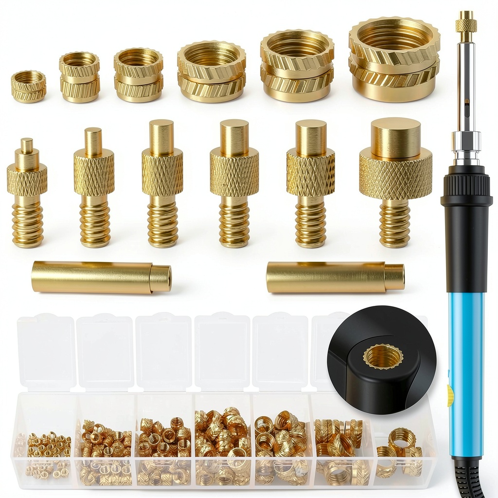 'Preciva Heat Set Insert Tip Kit with soldering iron and multiple tips'