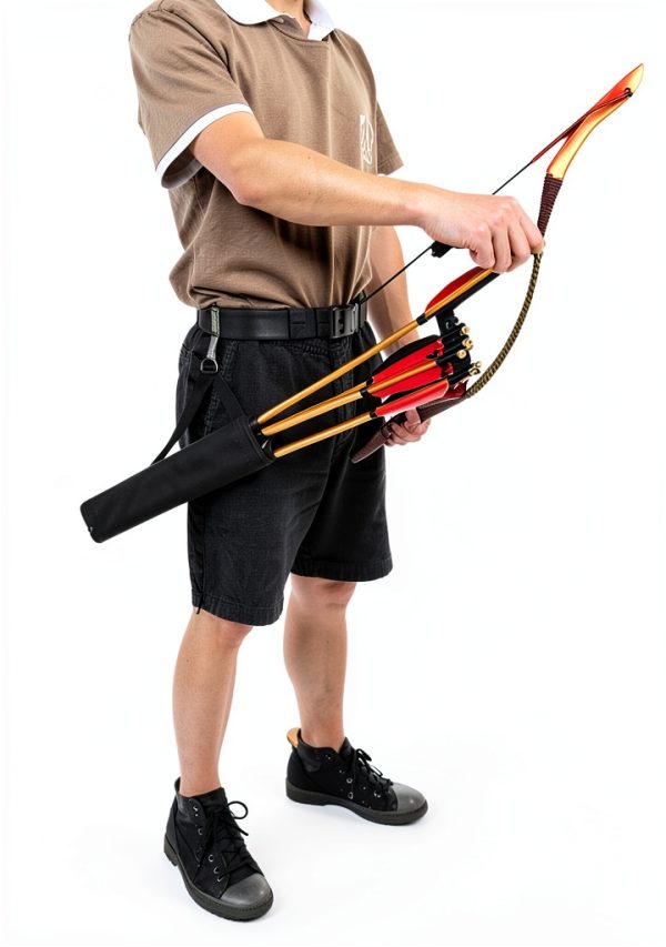 KRATARC Archery Quiver Soft Belt Clip 2‑Tube Arrow Holder 18" Length-6