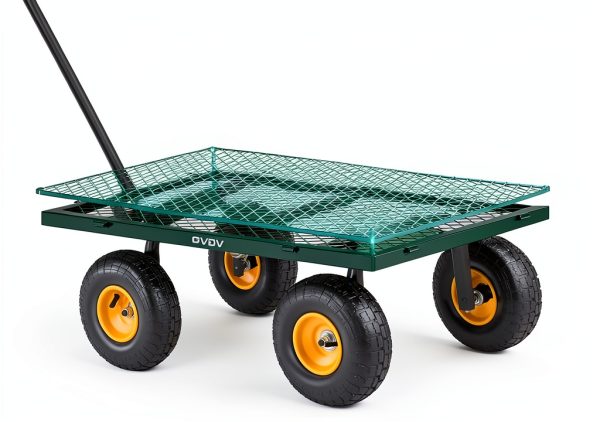 Garden Cart GVDV 660LB Heavy Duty Steel Wagon with Removable Sides-1