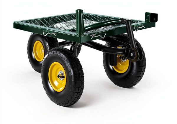 Garden Cart GVDV 660LB Heavy Duty Steel Wagon with Removable Sides-4