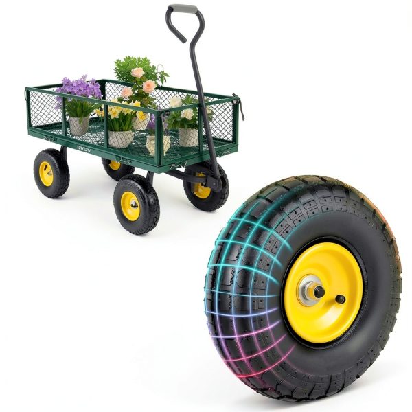 Garden Cart GVDV 660LB Heavy Duty Steel Wagon with Removable Sides-5