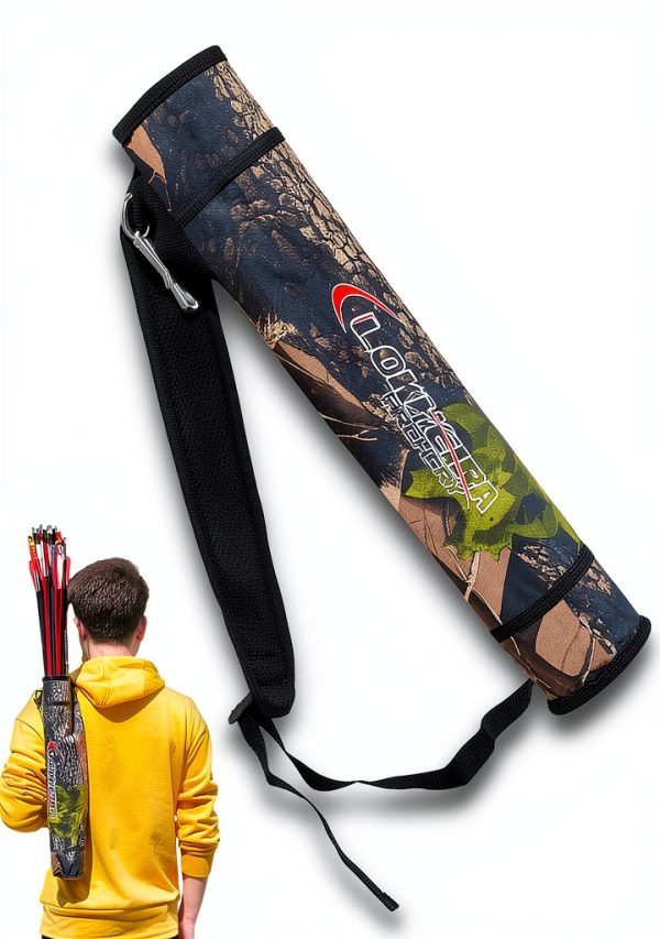 Arrow Quiver - Lightweight Back and Hip Dual Use Foldable Compact Bag for Recurve Bow Compound Target Practice - Nylon Archery Arrows Holder-7