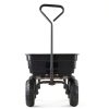 Gorilla Carts Poly Garden Dump Cart, 4 Cu Ft Tub, 600 lb Haul Capacity, Black – Heavy-Duty Utility Wagon with Quick-Release Dumping & Pneumatic Tires for Yard, Landscaping and Gardening-8