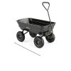 Gorilla Carts Poly Garden Dump Cart, 4 Cu Ft Tub, 600 lb Haul Capacity, Black – Heavy-Duty Utility Wagon with Quick-Release Dumping & Pneumatic Tires for Yard, Landscaping and Gardening-1