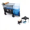 VIC 680lb Super Cart & Table 1=5 Set 480L Double Decker Folding Wagon-2