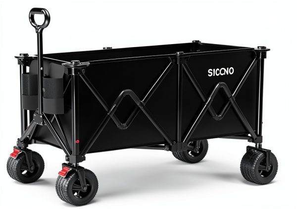 Collapsible Beach Wagon with 570LBS Capacity, SYOCYO Foldable Garden-5