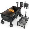 Collapsible Beach Wagon with 570LBS Capacity, SYOCYO Foldable Garden-1