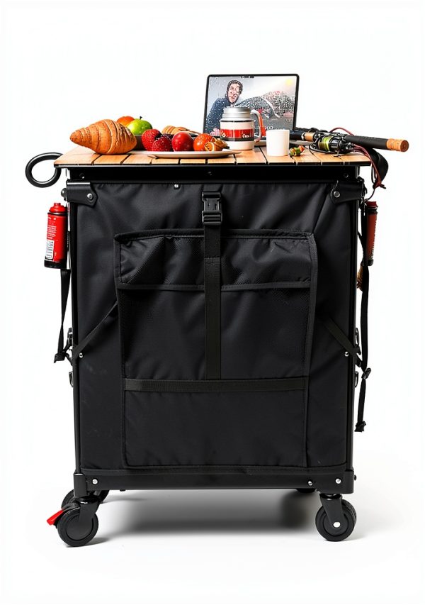 VIC 680lb Super Cart & Table 1=5 Set 480L Double Decker Folding Wagon-4