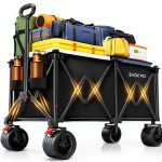 Collapsible Beach Wagon with 570LBS Capacity, SYOCYO Foldable Garden-0